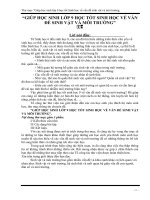 Giúp học sinh lớp 9 học tốt sinh học về vấn đề sinh vật và môi trường