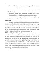 Sổ chi tiết chi phí - một công cụ quản lý chi phí hiệu quả