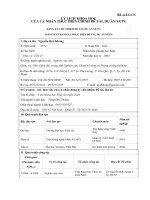 Lý lịch khoa học của cá nhân thực hiện chính đề tài