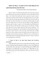 Quản trị công ty và quản lý rủi ro hoạt động tại các ngân hàng thương mại Việt Nam