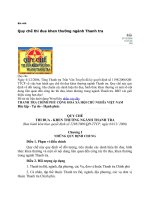 Quy chế thi đua khen thưởng ngành Thanh tra