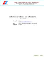 Phân tích hệ thống và báo giá website