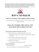 Bản cáo bạch công ty cổ phần viễn thông thăng long