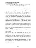 Cán bộ quản lý chất lượng - ý tưởng và thực tiễn ở các doanh nghiệp việt nam hiện nay