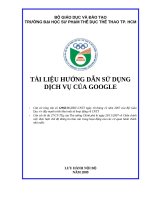 Tài liệu hướng dẫn sử dụng dịch vụ của google