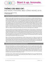 Hội nghị thương mại công nghệ 2010