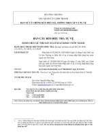 Bản câu hỏi điều tra tự vệ dành cho các nhà sản xuất xuất khẩu nước ngoài