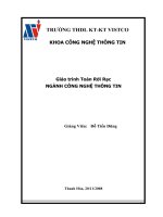 Giáo  trình toán rời rạc ngành công nghệ thông tin