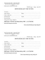 Đơn đăng lý thi tuyển