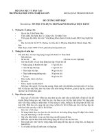 Đề cương tin học ứng dụng trong kinh doanh và thực hành