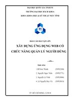Xây dựng ứng dụng web có chức năng quản lý người dùng