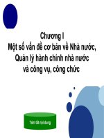 Một số vấn đề cơ bản về nhà nước, quản lí hành chính nhà nước và công vụ, công chức