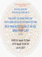 Một số vấn đề pháp luật nước CHXHCN Việt nam