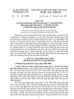 Tóm tắt tình hình thực hiện kế hoạch kinh tế - xã hội 2006-2010,  định hướng phát triển kinh tế - xã hội đến năm 2010   và những kiến nghị với Thủ tướng Chính phủ