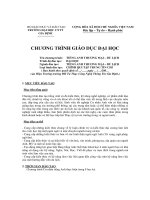 Chương trình giáo dục đại học ngành Tiếng anh thương mai- du lịch