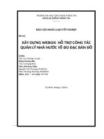 Xây dựng webgis hỗ trợ công tác quản lý nhà nước về đo đạc bản đồ