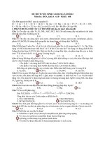 Đề thi tuyển sinh cao đẳng năm 2012 môn Hóa