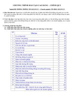 Chương trình đào tạo cao đẳng ngành hệ thống thông tin quản lý