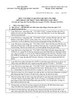 MỨC TÀI TRỢ VÀ QUYỀN LỢI NHÀ TÀI TRỢ LIÊN HOAN ẨM THỰC “ĐẤT PHƯƠNG NAM -2011”