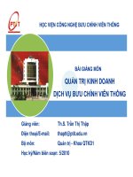Quản trị kinh doanh dịch vụ bưu chính viễn thông