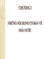 Những nội dung cơ bản về nhà nước