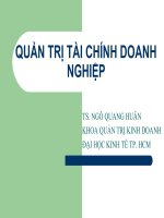 Quản trị tài chính doanh nghiệp