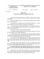 Triển khai các nhiệm vụ trọng tâm năm 2011 tại sở thông tin và truyền thông