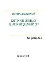 Khuyến nghị chính sách dựa trên kết quả nghiên cứu
