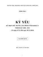 KỶ YẾU KỲ HỌP THỨ MƯỜI LĂM, HĐND TỈNH KHOÁ V NHIỆM KỲ 2004 - 2011