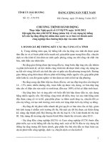 Chương trình hành động về xây dựng hệ thống  kết cấu hạ tầng đồng bộ nhằm đưa nước ta cơ bản trở thành nước công nghiệp theo hướng hiện đại vòa năm 2020