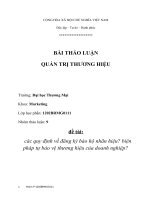 bthl qtr thương hiệu nhóm 9