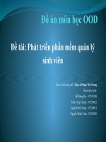 Báo cáo phát triển phần mềm quản lý sinh viên