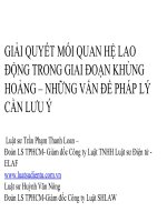 Giải quyết mối quan hệ lao động trong giai đoạn khủng hoảng 