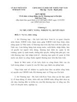 Quy định Về tổ chức và hoạt động của Sở Thương mại và Du lịch tỉnh Kon Tum