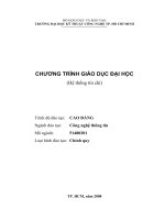 Chương trình giáo dục đại học hệ thống tín chỉ