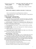 phân công  nhiệm vụ phòng giáo dục và đào tạo