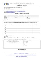 Mẫu phiếu đăng kí tham dự