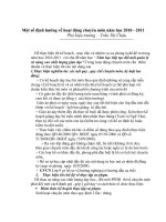 Một số định hướng hoạt động chuyên môn năm học 2010-2011 .Trường THCS Anh Sơn