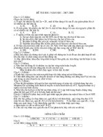 đề thi HSG và đáp án