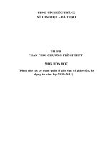 PPCT chuan kien thuc Hoa hoc THPT