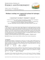 Methane cracking over commercial carbons for hydrogen production