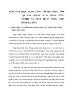 PHÂN TÍCH THỰC TRẠNG CÔNG TÁC HUY ĐỘNG  VỐN TẠI CHI NHÁNH NGÂN HÀNG NÔNG NGHIỆP VÀ PHÁT TRIỂN NÔNG THÔN ĐÔNG SÀI GÒN