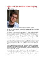 Thành triệu phú nhờ kinh doanh bài giảng trực tuyến