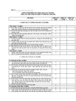 BẢNG CHẤM ĐIỂM HOẠT ĐỘNG CĐCS CÁC TRƯỜNG