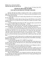 Dự thảo kế hoạch năm học 2010-2011(Thảo luận trong hội nghị Tổ Khối)