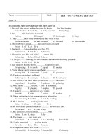 Kiểm tra 45'''' Anh văn 9