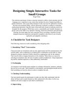 Designing Simple Interactive Tasks for Small Group1