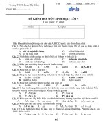 KT 15 phút lần 1 HKI- đề 3