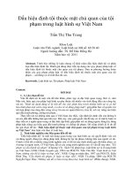 Dấu hiệu định tội thuộc mặt chủ quan của tội  phạm trong luật hình sự Việt Nam Trần Thị Thu Trang