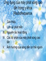 Ứng dụng của máy phát sóng cao tần